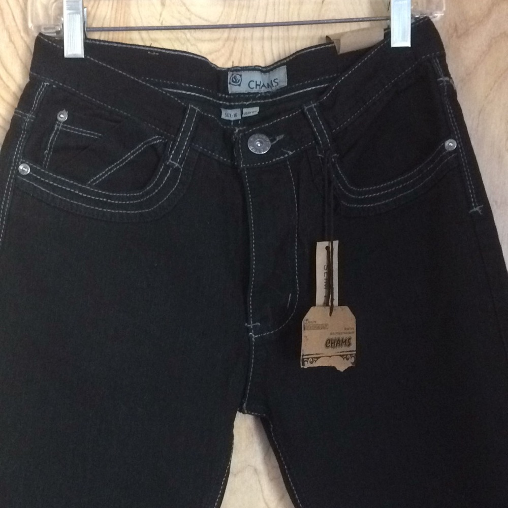 NWT Chams black slim fit jeans